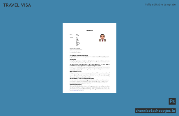 Neuseeländisches E-Visum in Word- und PDF-Formaten – Beispielvorschau